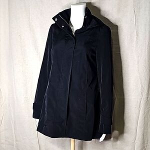 Calvin Klein Black Raincoat with Removable Hood size M/L